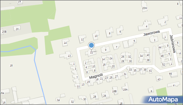 Michałów-Grabina, Jaworowa, 11, mapa Michałów-Grabina