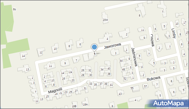 Michałów-Grabina, Jaworowa, 5, mapa Michałów-Grabina