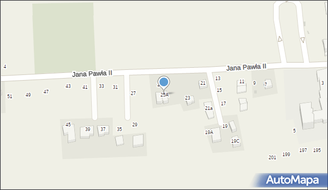 Michałowice, Jana Pawła II, 25A, mapa Michałowice