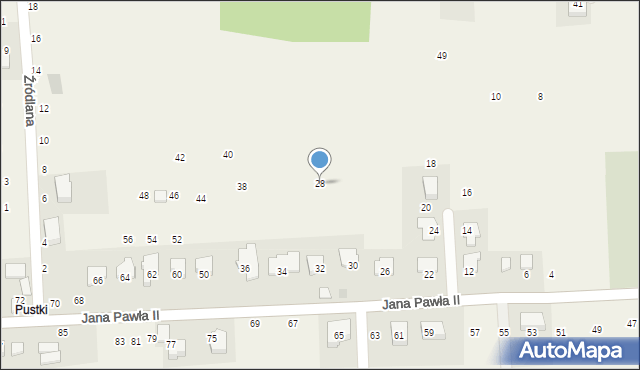 Michałowice, Jana Pawła II, 28, mapa Michałowice