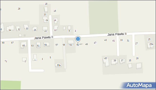 Michałowice, Jana Pawła II, 51, mapa Michałowice