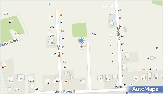 Michałowice, Jana Pawła II, 76c, mapa Michałowice