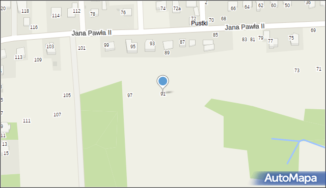Michałowice, Jana Pawła II, 91, mapa Michałowice