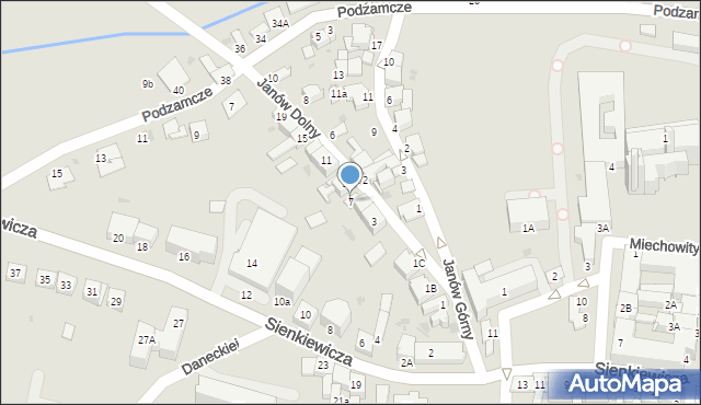 Miechów, Janów Dolny, 7, mapa Miechów