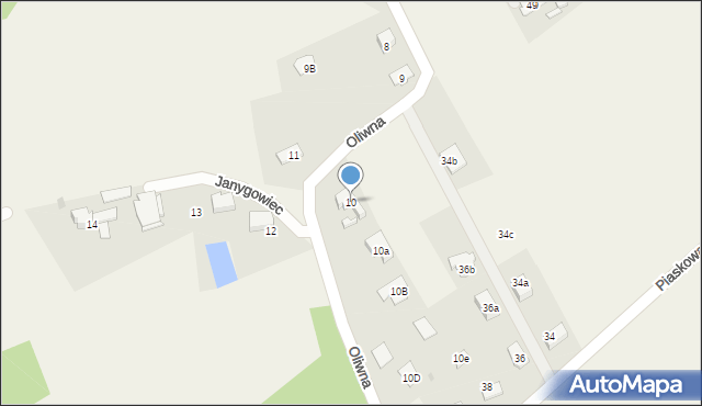 Miedźna, Janygowiec, 10, mapa Miedźna