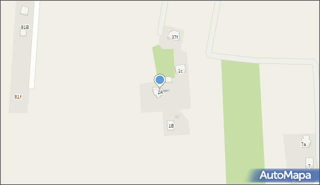 Miedźna, Janygowiec, 1A, mapa Miedźna