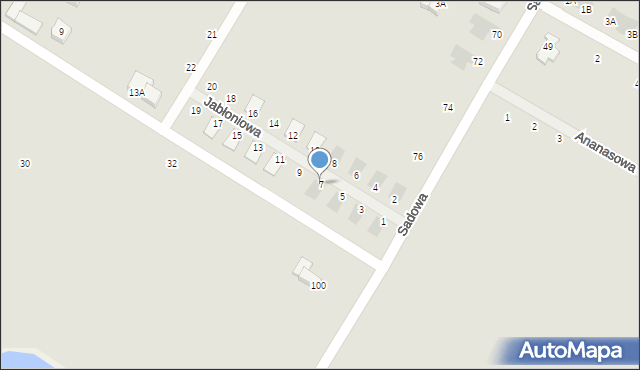 Międzychód, Jabłoniowa, 7, mapa Międzychód