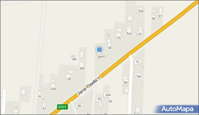 Miejsce Piastowe, Jana Pawła II, 47, mapa Miejsce Piastowe