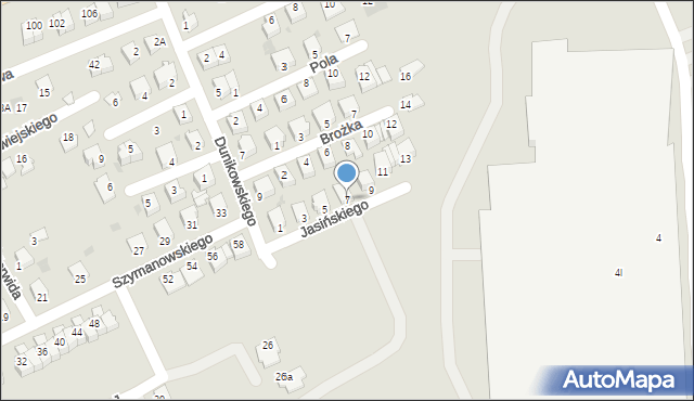 Mielec, Jasińskiego, 7, mapa Mielca