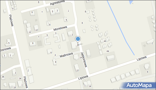 Mielenko, Jabłoniowa, 1b, mapa Mielenko