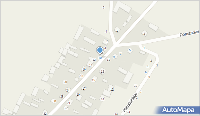 Mień, Jana Pawła II, 10, mapa Mień