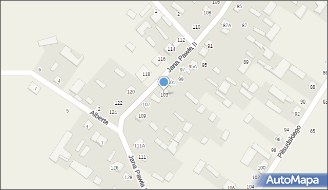 Mień, Jana Pawła II, 103, mapa Mień