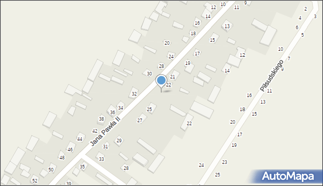 Mień, Jana Pawła II, 23, mapa Mień