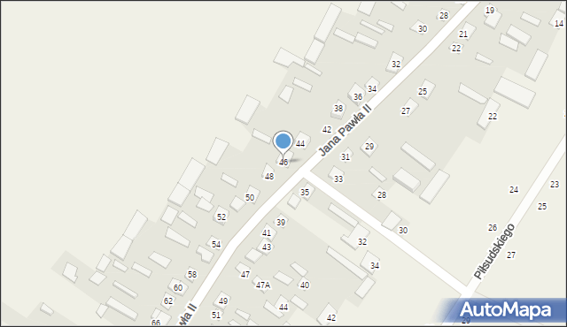 Mień, Jana Pawła II, 46, mapa Mień