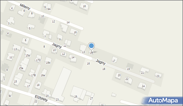 Mierzyn, Jagny, 15, mapa Mierzyn