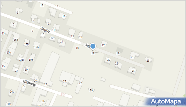Mierzyn, Jagny, 18, mapa Mierzyn