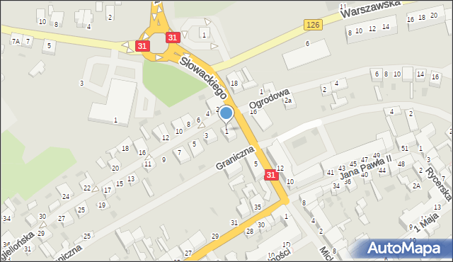 Mieszkowice, Jagiellońska, 1, mapa Mieszkowice