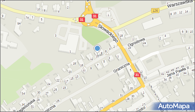 Mieszkowice, Jagiellońska, 10, mapa Mieszkowice