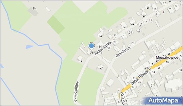 Mieszkowice, Jagiellońska, 38, mapa Mieszkowice