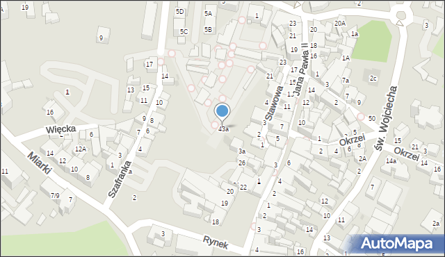Mikołów, Jana Pawła II, 43a, mapa Mikołów