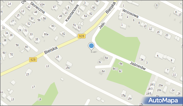 Mikołów, Jaśminów, 4b, mapa Mikołów