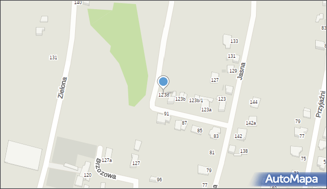 Mikołów, Jasna, 123d, mapa Mikołów