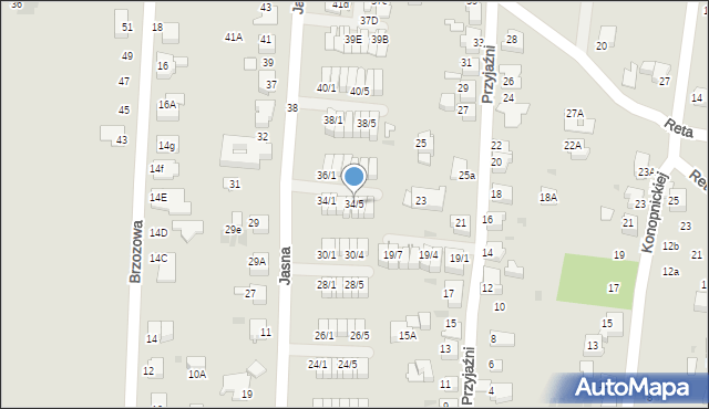 Mikołów, Jasna, 34/5, mapa Mikołów