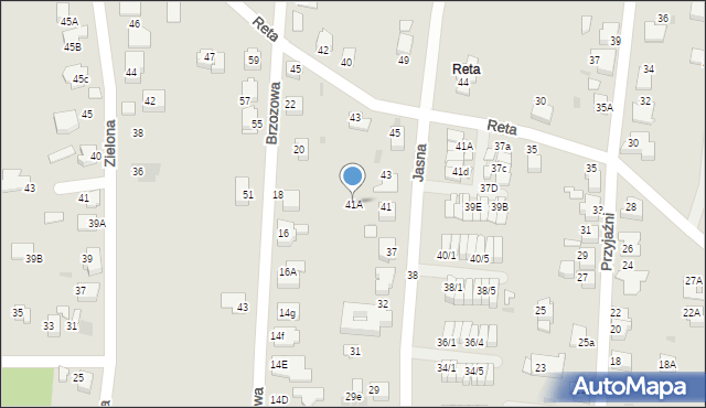 Mikołów, Jasna, 41A, mapa Mikołów