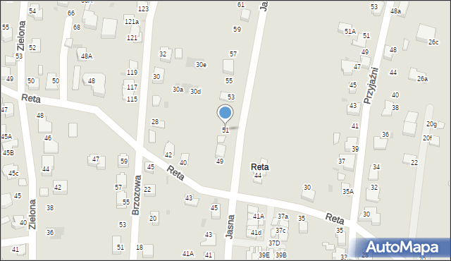 Mikołów, Jasna, 51, mapa Mikołów