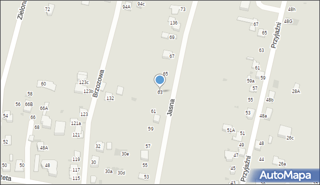 Mikołów, Jasna, 63, mapa Mikołów