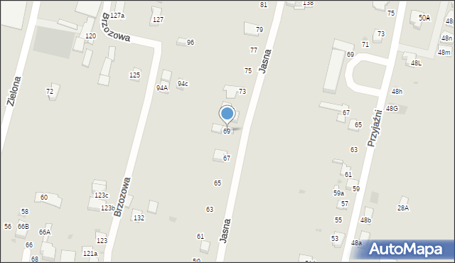 Mikołów, Jasna, 69, mapa Mikołów