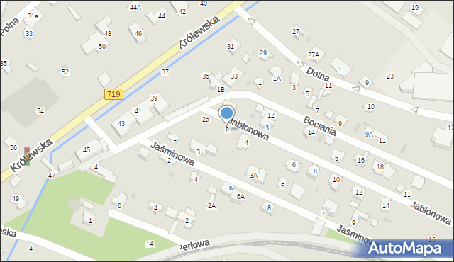 Milanówek, Jabłonowa, 2, mapa Milanówek