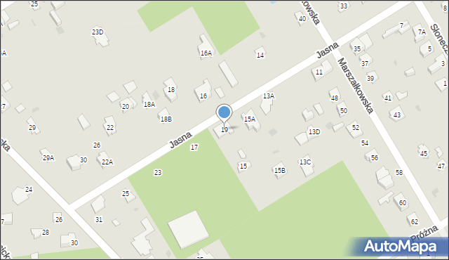 Milanówek, Jasna, 19, mapa Milanówek