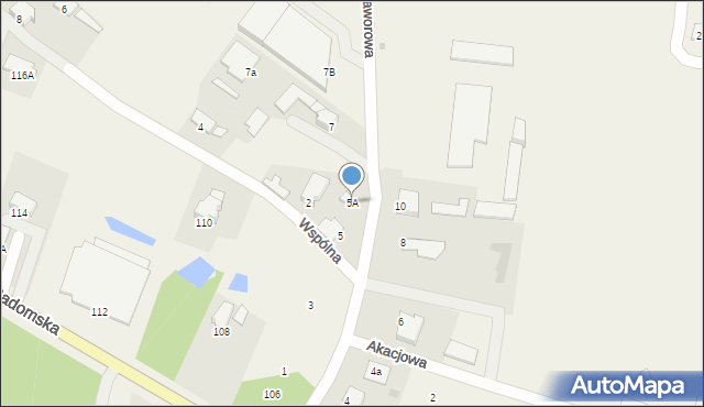 Milejowice, Jaworowa, 5A, mapa Milejowice