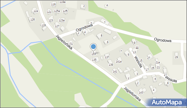 Milówka, Jagiellońska, 133, mapa Milówka