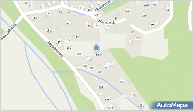 Milówka, Jagiellońska, 199, mapa Milówka