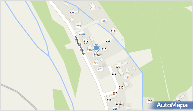 Milówka, Jagiellońska, 219A, mapa Milówka