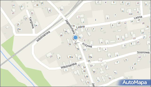 Milówka, Jagiellońska, 54, mapa Milówka