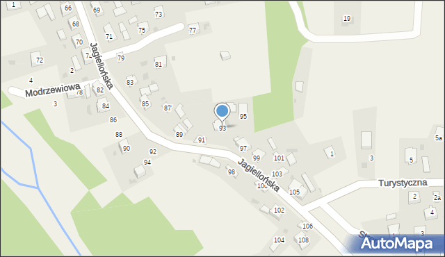 Milówka, Jagiellońska, 93, mapa Milówka