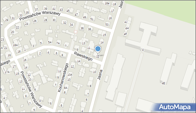 Mińsk Mazowiecki, Jasna, 12, mapa Mińsk Mazowiecki