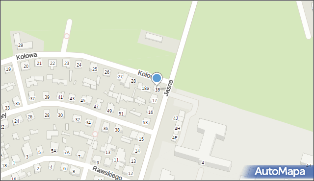 Mińsk Mazowiecki, Jasna, 18, mapa Mińsk Mazowiecki