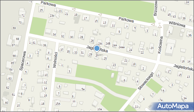 Mirków, Jagiellońska, 27, mapa Mirków