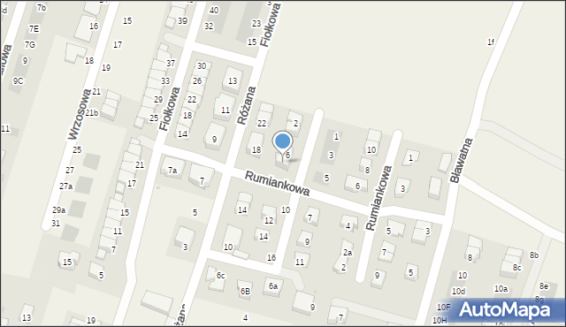 Mirków, Jaśminowa, 8, mapa Mirków