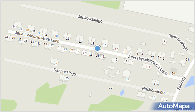 Mława, Jana i Włodzimierza Lech, 13, mapa Mława