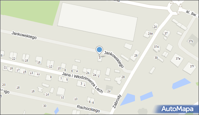 Mława, Jankowskiego Piotra, 3, mapa Mława