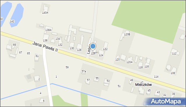 Mleczków, Jana Pawła II, 126, mapa Mleczków