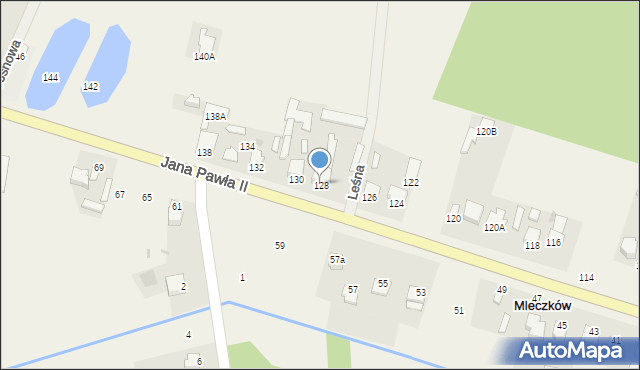 Mleczków, Jana Pawła II, 128, mapa Mleczków