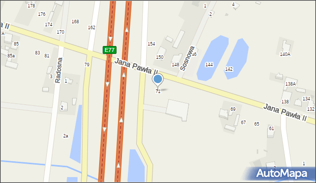 Mleczków, Jana Pawła II, 71, mapa Mleczków