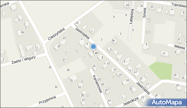 Mnich, Jastrzębia, 6A, mapa Mnich