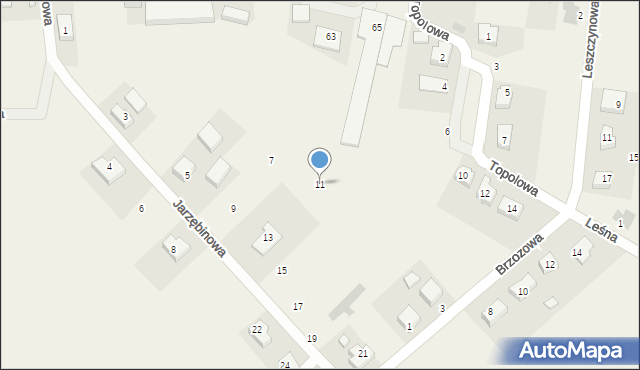 Mnichowice, Jarzębinowa, 11, mapa Mnichowice